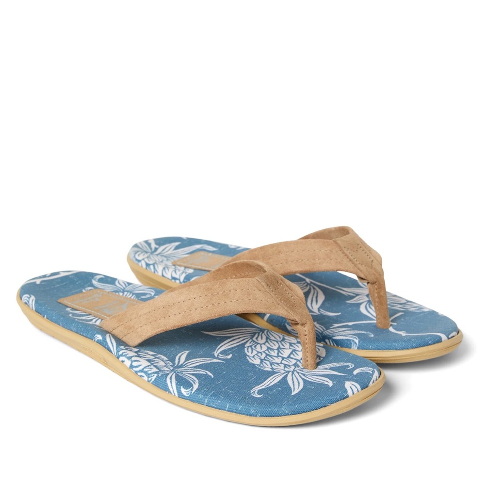 NWT Reyn Spooner Island Slipper Aloha Welcome Sandals Flip Flops - Men’s Size 7 - Picture 3 of 7